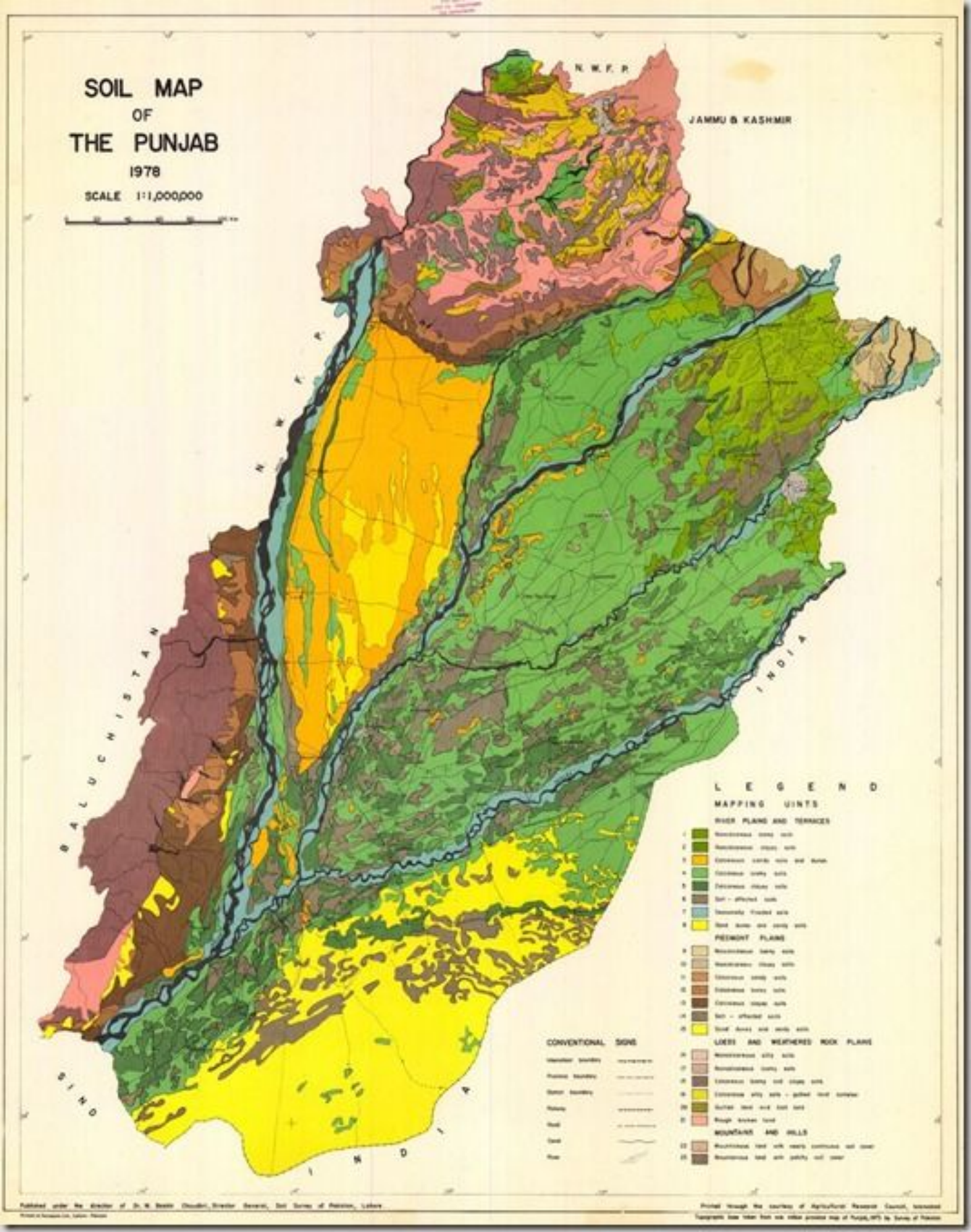 旁遮普省地形图