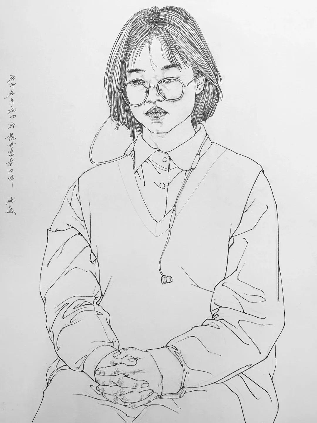 称沈越老师的作品画得越好,让让他想到了詹忠效.