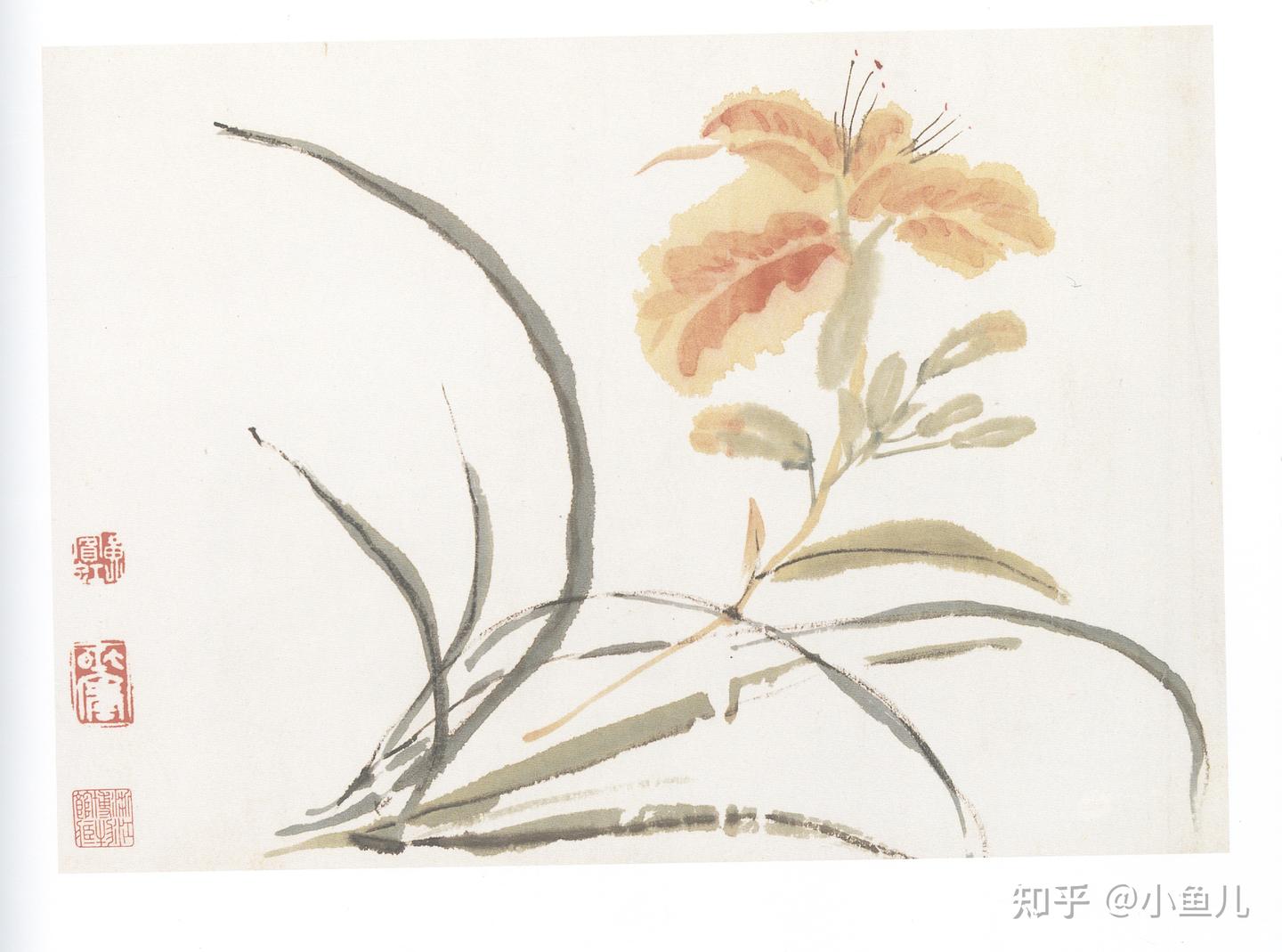 黃賓虹  花卉 黄宾虹的花鸟画，带你一起欣赏！_花卉