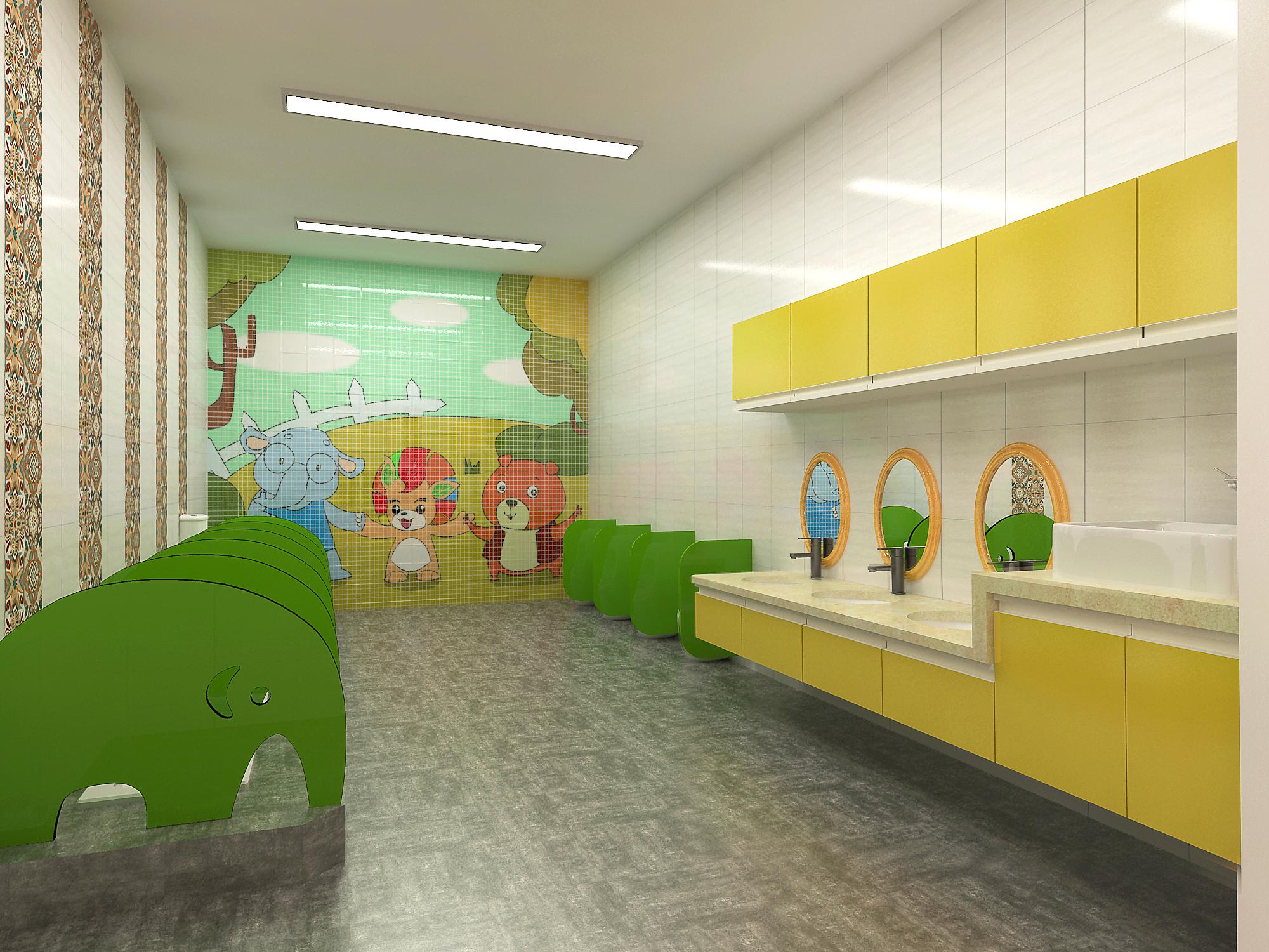 儿童卫生间|空间|室内设计|五只的说 - 原创作品 - 站酷 (ZCOOL)