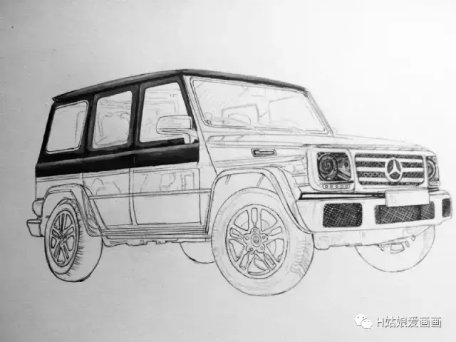 手绘教程奔驰g级越野