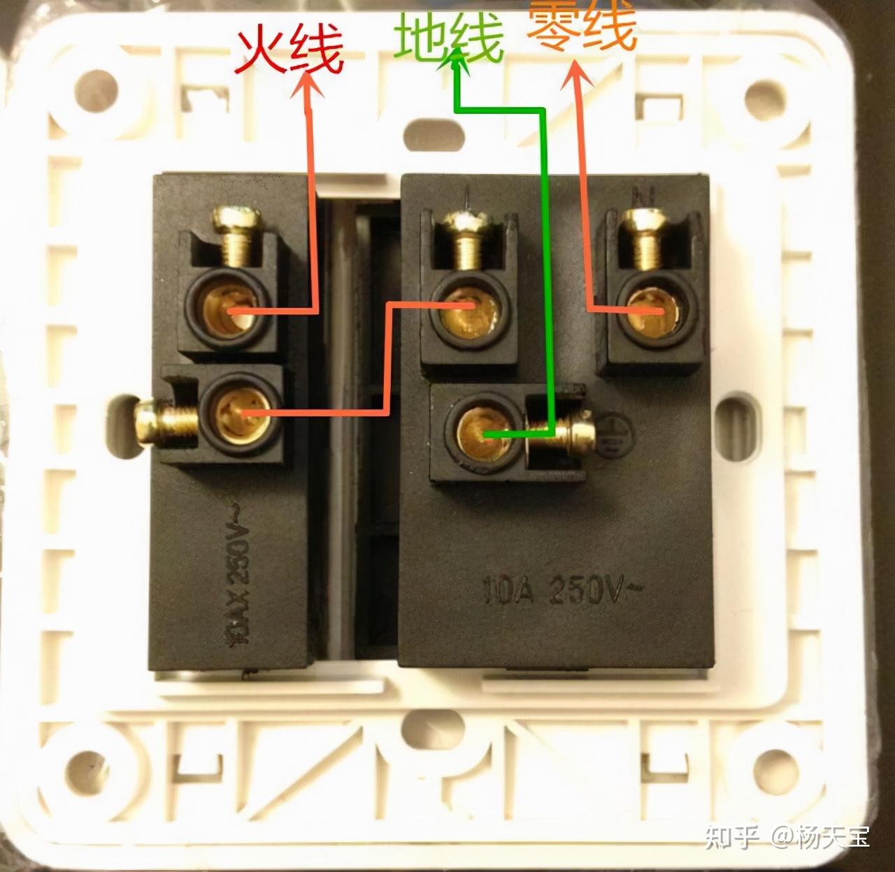 開關不控制插座,控制燈泡多孔插座接線圖多用插座接線圖:五孔插座接線