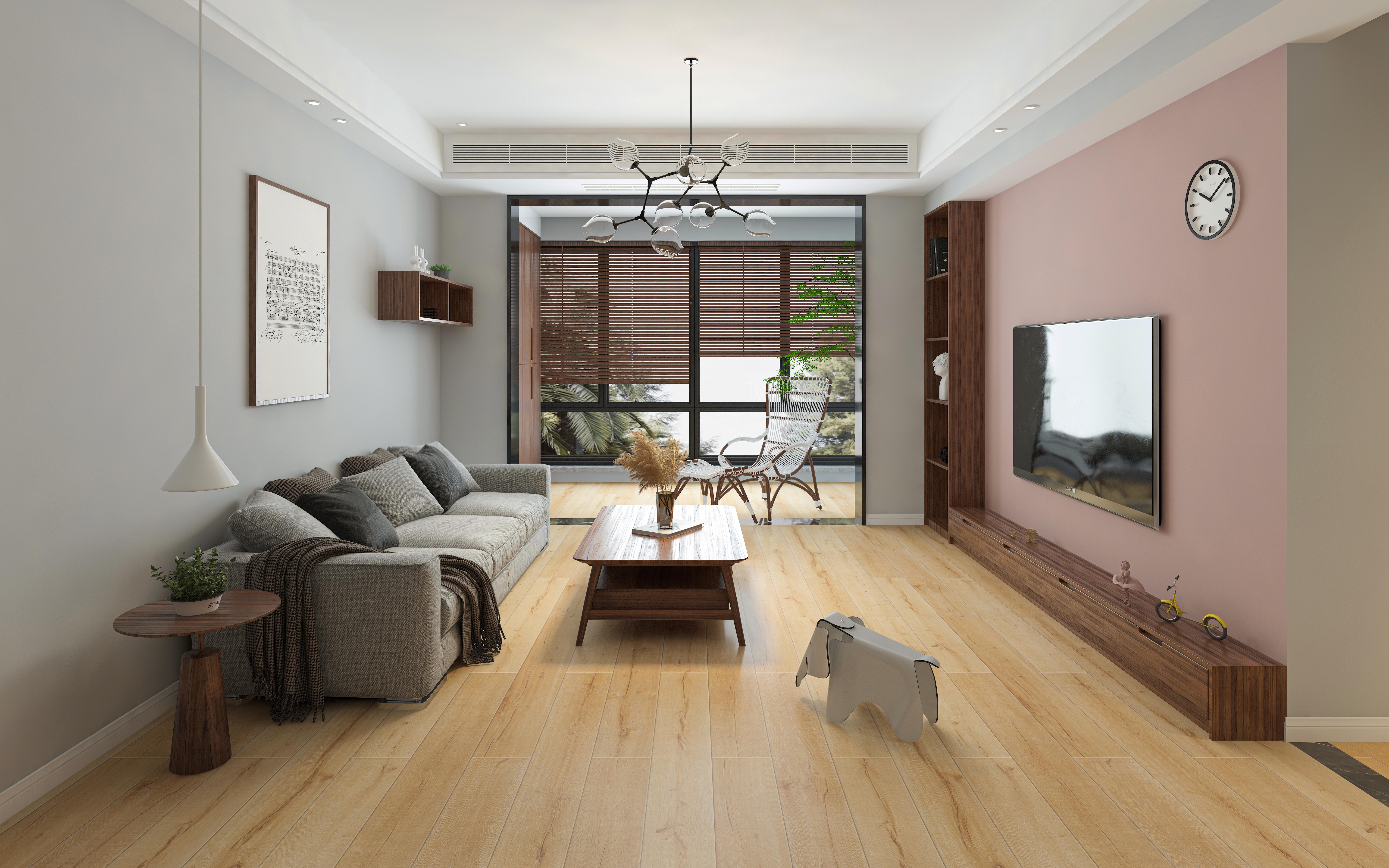 原木色地板,浅灰色墙面,白色柜门配什么颜色沙发好看? - 知乎