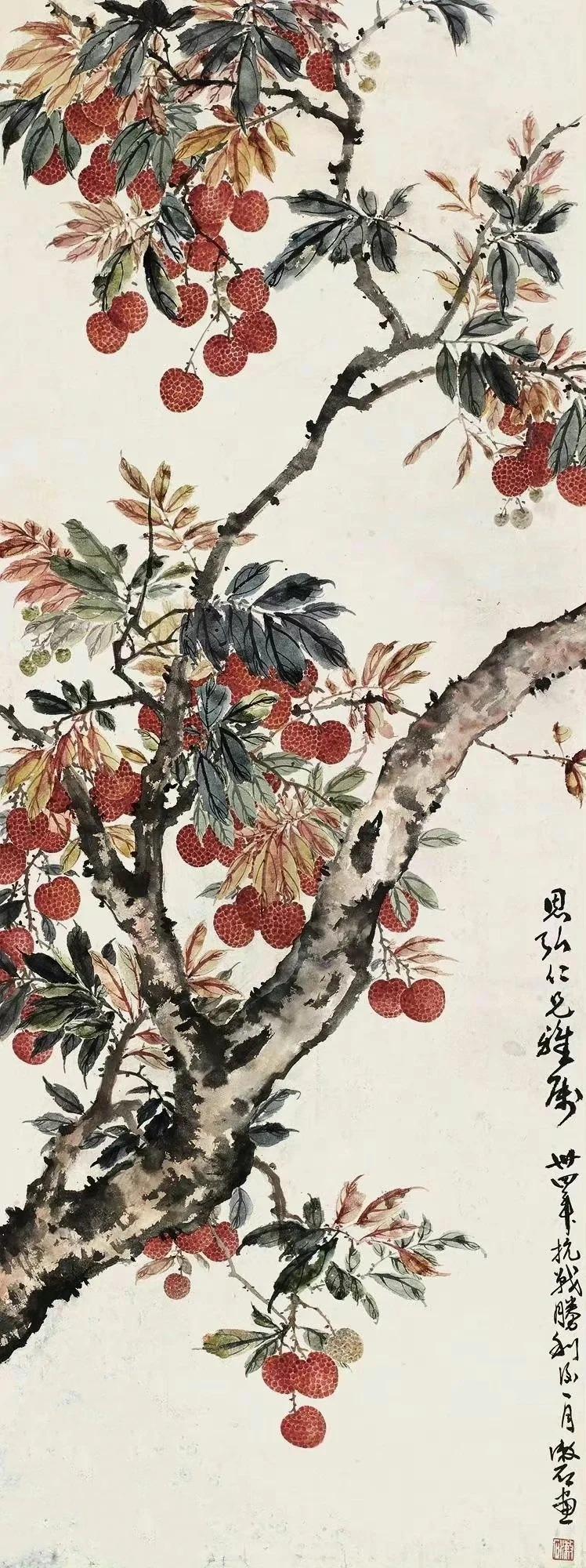 这位岭南画家的荔枝,画得很吉利! - 知乎