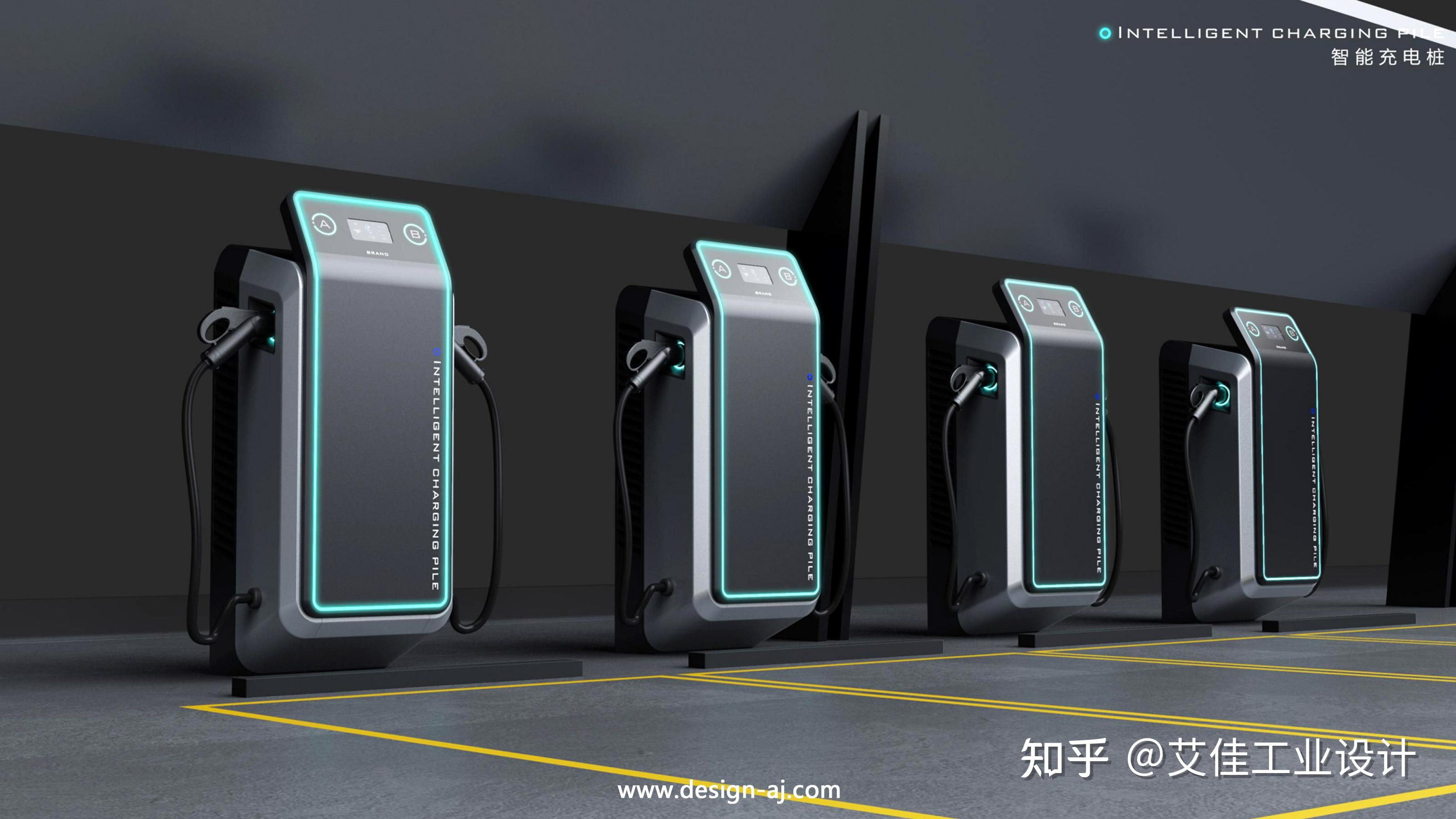 充电桩产品设计科技感满满钣金设备产品外观设计案例