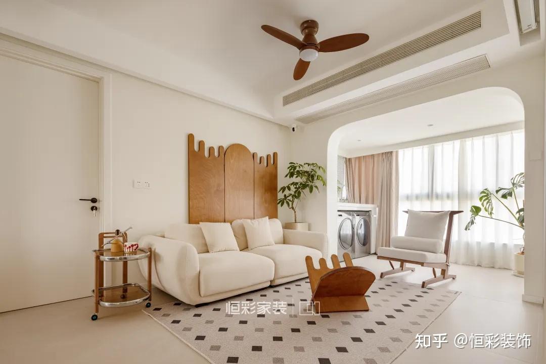 100㎡奶油中古,胡桃木+白,一眼沦陷,好看又好住! - 知乎