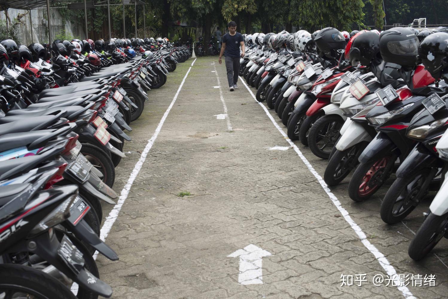 一次集會時的摩托車停車場一次集會時的摩托車停車場一次集會時的摩托