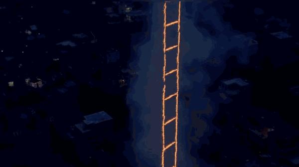 用火药筑500米焰火天梯烟花艺术家蔡国强的那些神级作品