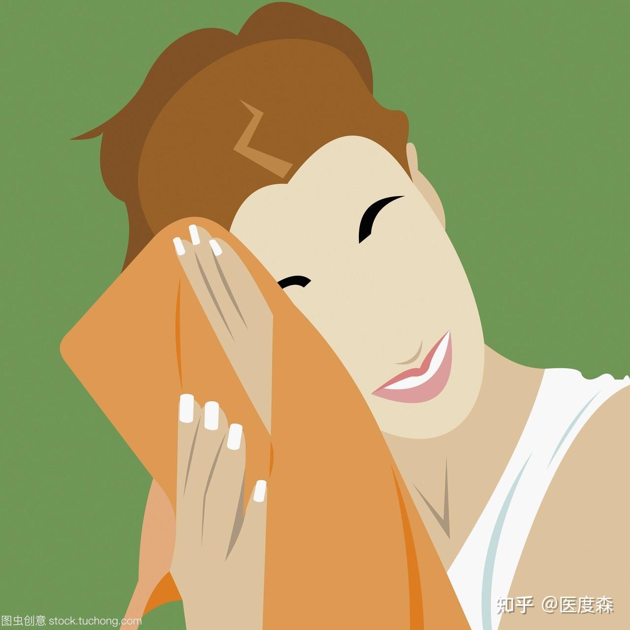 二,洗完脸用毛巾使劲擦脸