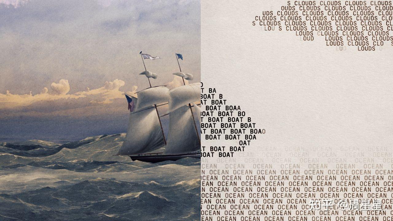 Anthropic 官方给这篇研究配的意象图：一艘帆船的画面旁边浮现出"boat"、"ocean"、"clouds"这些反复出现的词——隐喻 J-space 里那些"没被说出来，但模型内部已经在悄悄激活"的关联概念