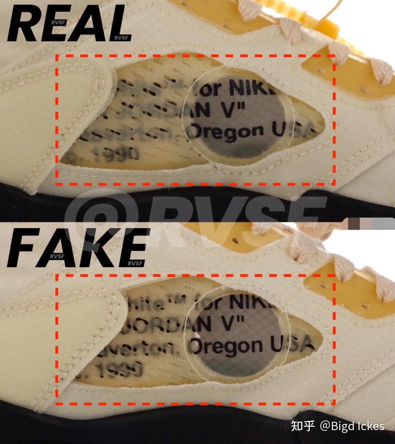 材质硬伤?air jordan 5 x off-white ow aj5 真假测评对比