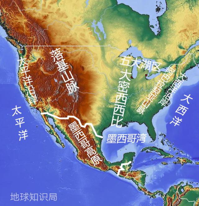 巴拿马,格陵兰-冰岛),而北美的大部分海岸线以宽阔的海洋与其他大陆