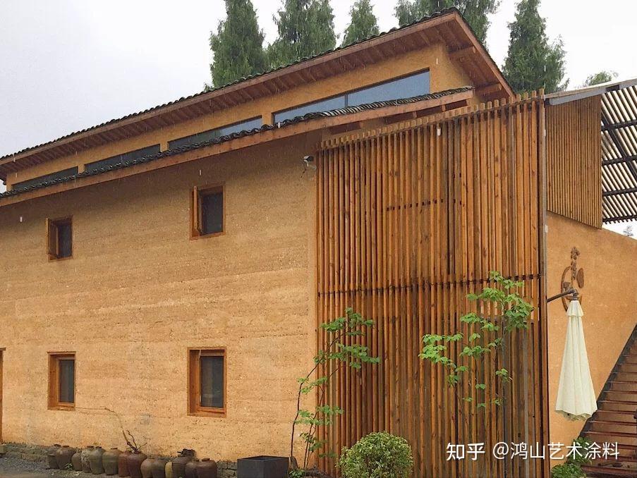 民宿景区现代夯土墙常用的夯土漆价格多少钱一平方