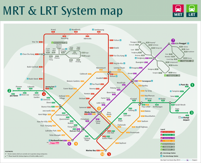 在哪可以查到新加坡交通运输路线图？