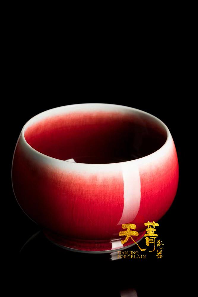 天菁瓷器|千红之冠，独一窑【郎红】，绝美绚烂郎窑红，如美人醉之芳羞