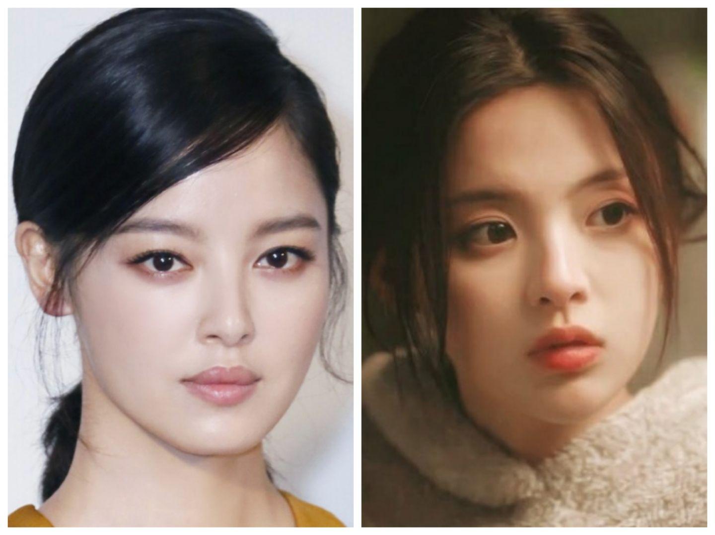 根本不会想到一块,但是你看那窄鼻凸眼丰唇露鼻孔的配置,辛芷蕾是极端