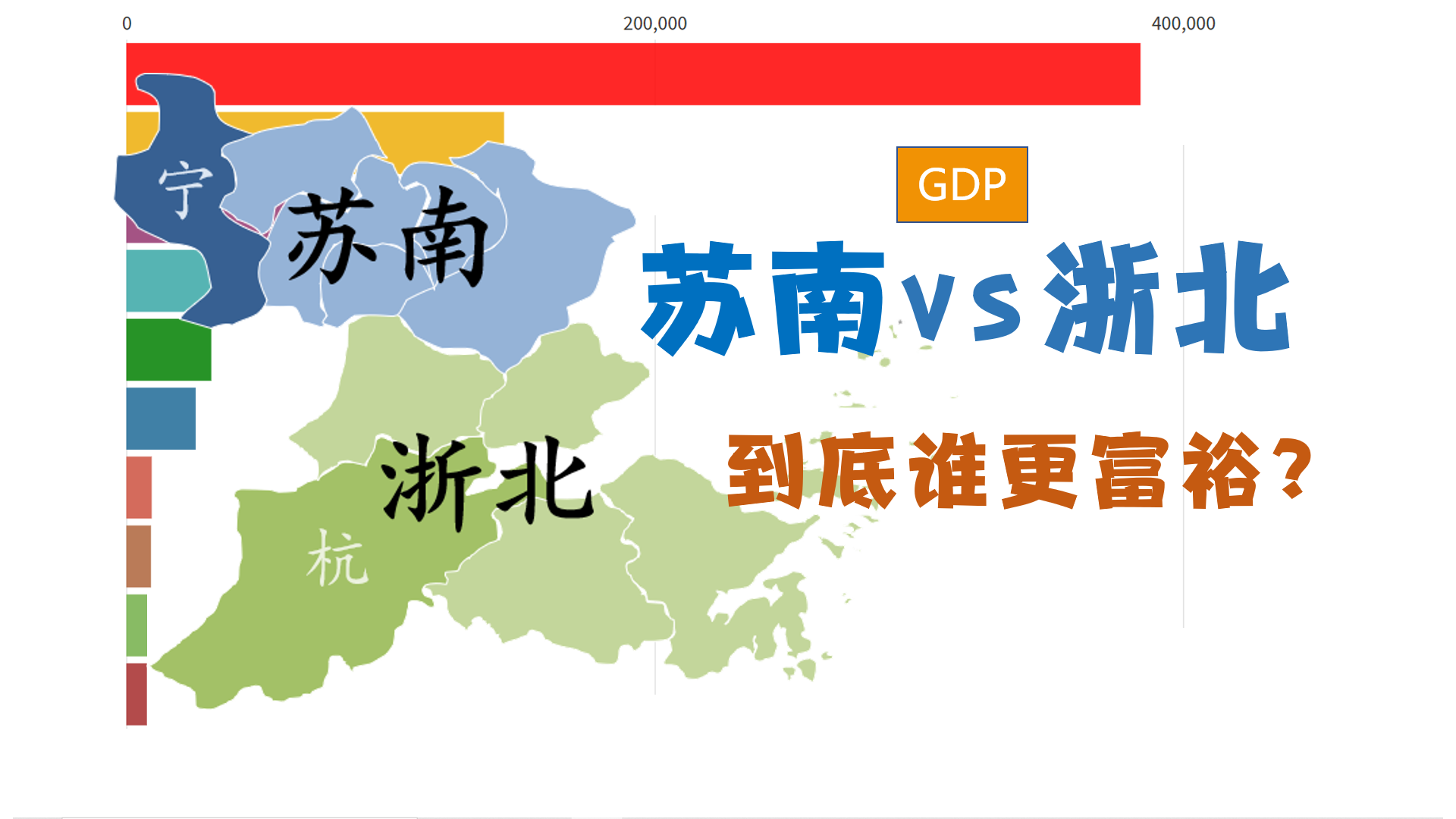 苏南vs浙北到底谁更富裕呢gdp20002020江苏浙江