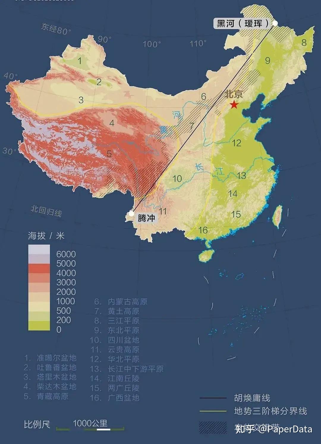 285个地级市胡焕庸线数据及矢量数据 - 知乎