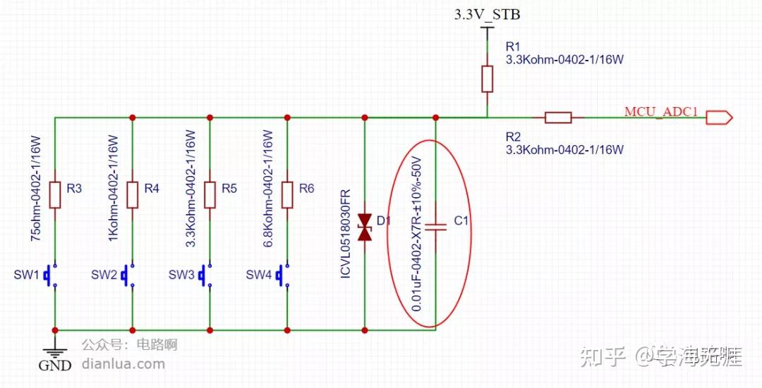 電視機的按鍵功能是用什麼電路實現的經典adc按鍵電路