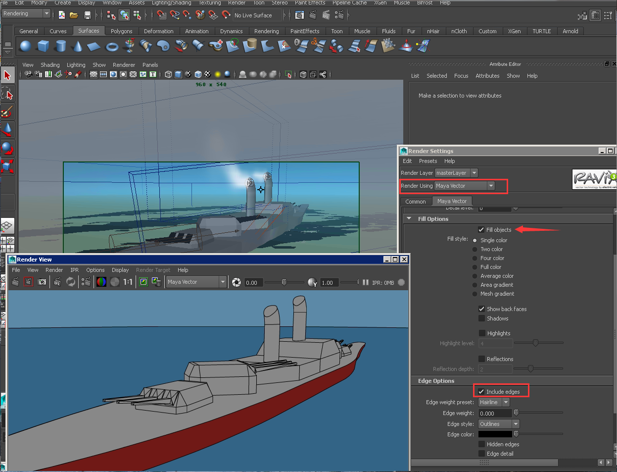 maya如何保留线框进行渲染? - 知乎