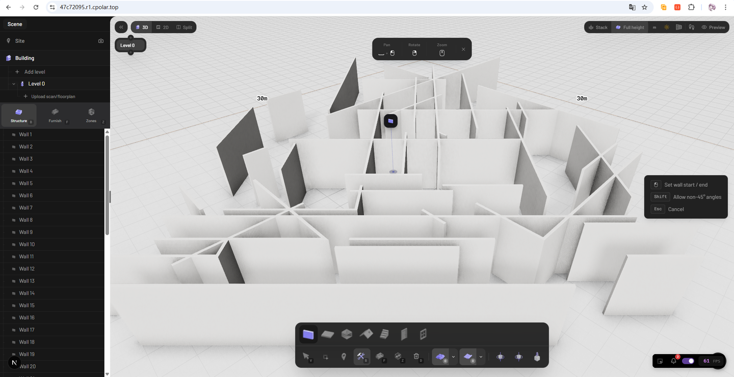 本地部署 Pascal Editor：像玩游戏一样设计 3D 建筑，支持公网远程建模 - 知乎