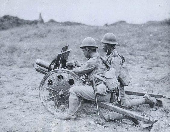 侵华日军极少装备迫击炮