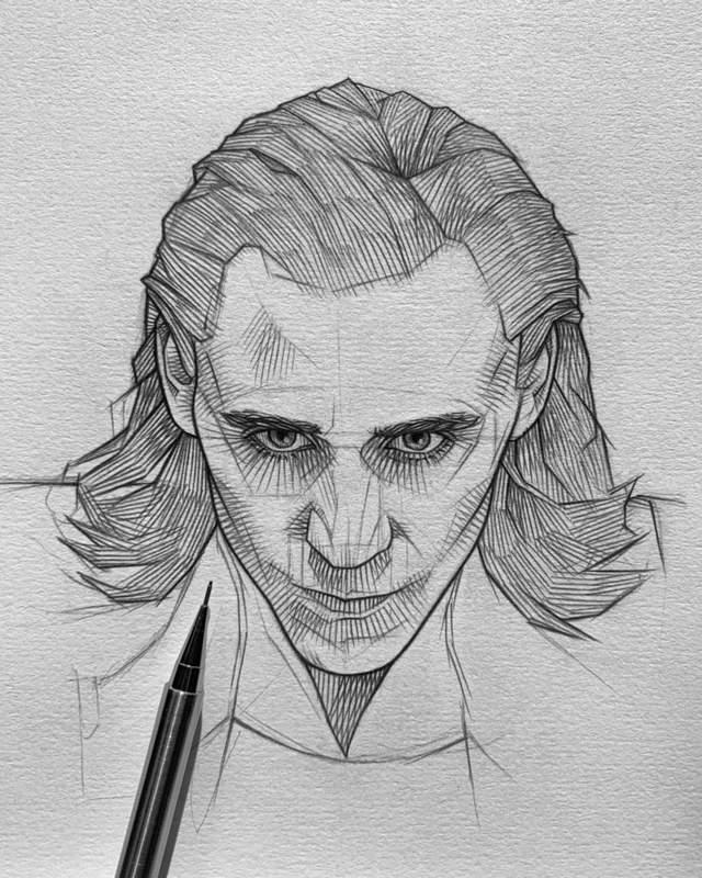 这种排线的素描画风,看得真舒服