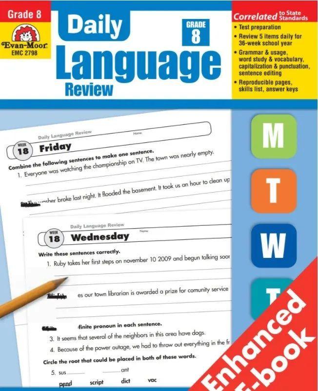 语言复习系列练习册《Daily Language Review》共8册 - 知乎