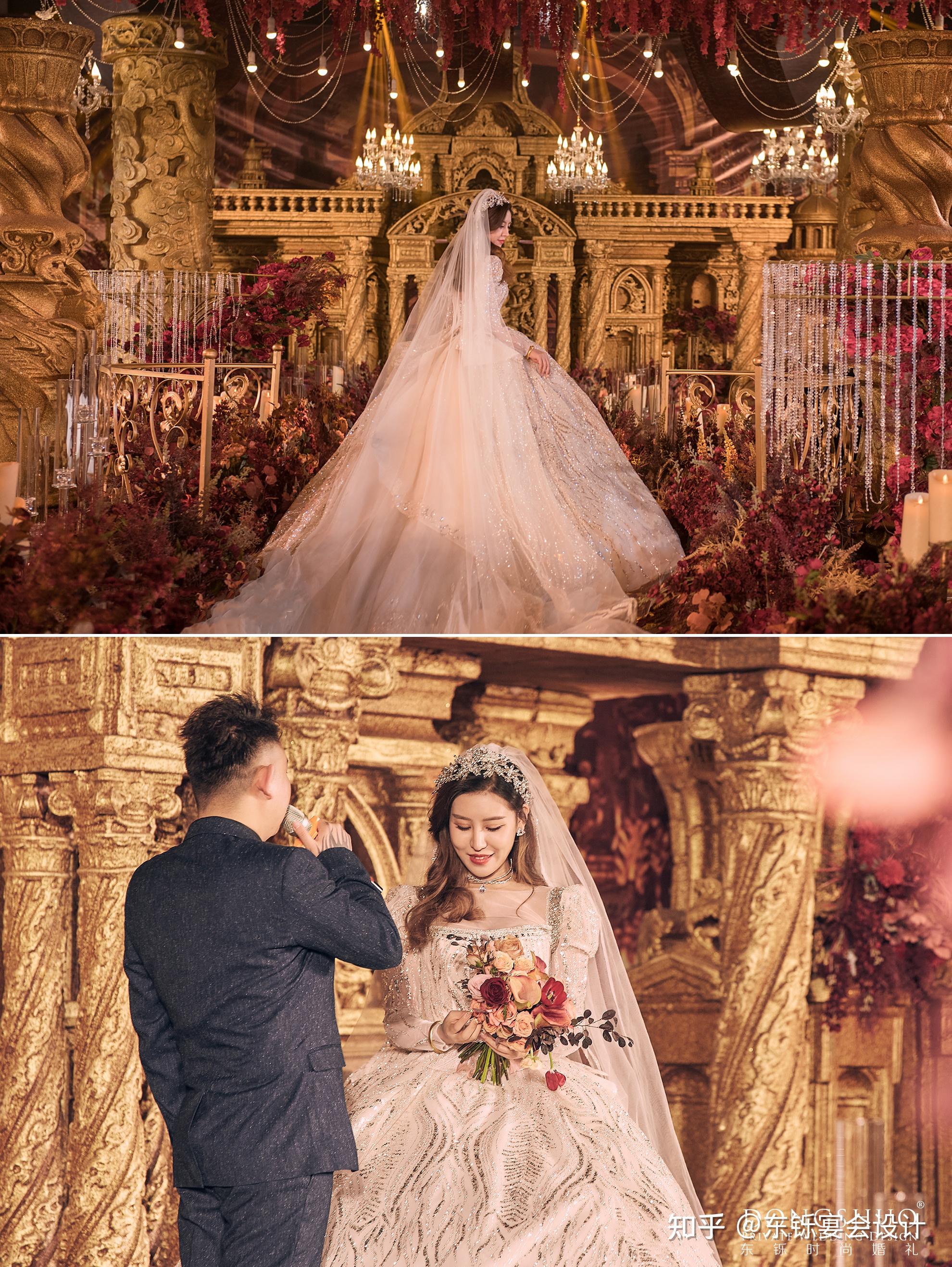 古堡般的欧式建筑印染上余晖金芒济南婚礼策划