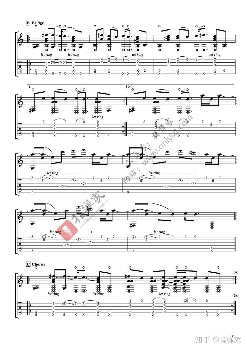 附谱精品closerparis吉他指弹独奏