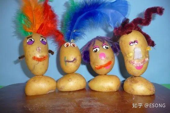 土豆家族,作品灵感来自自己家里的家庭成员,爸爸妈妈妹妹还有哥哥.