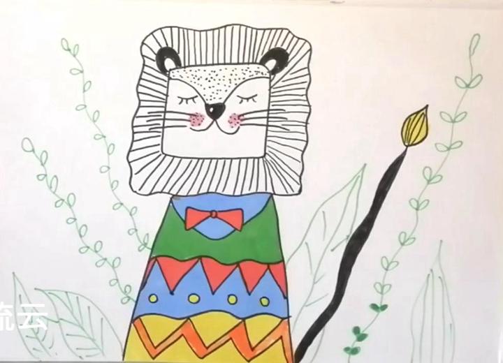 用线描的方式画狮子简笔画,掌握画画技巧和兴趣爱好 - 知乎