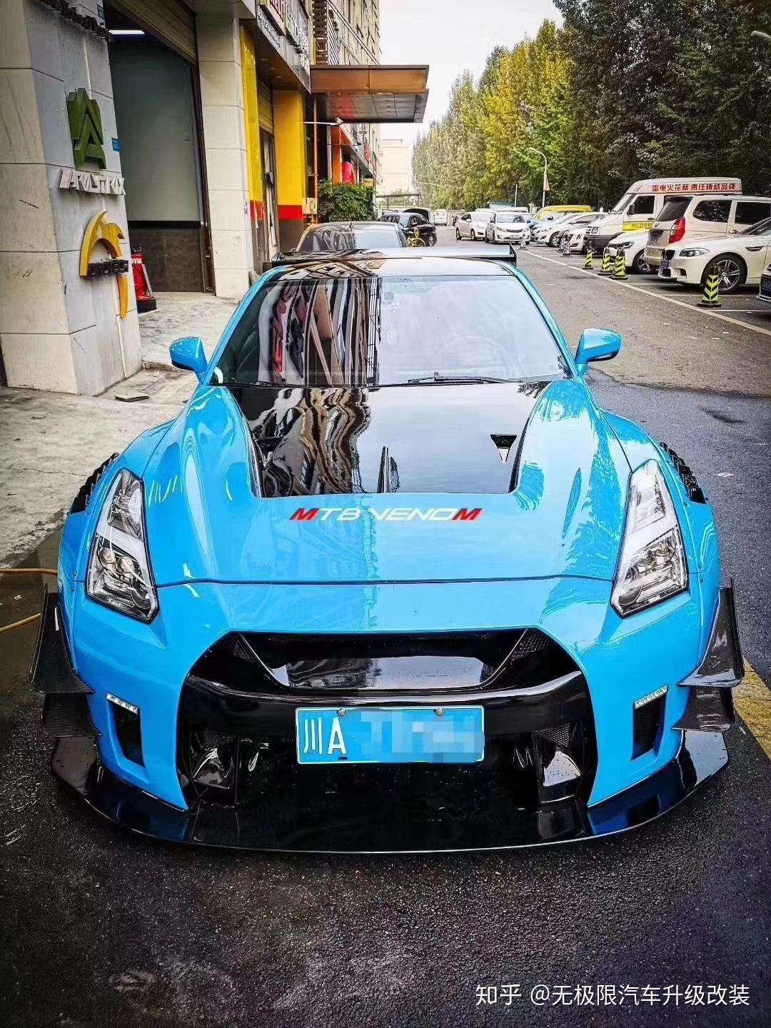 日产GTR R35 改装升级LB二代宽体大包围前杠后杠前唇后唇侧裙大尾翼 碳纤维开孔机盖叶子板 风刀轮毂卡钳排气 - 知乎