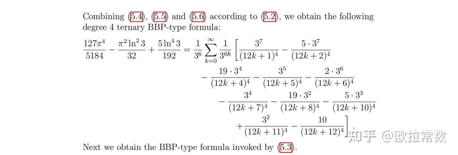 一个含有圆周率π的四次方平方、log3二次方四次方BBP式公式（BBPtype formulas） 知乎