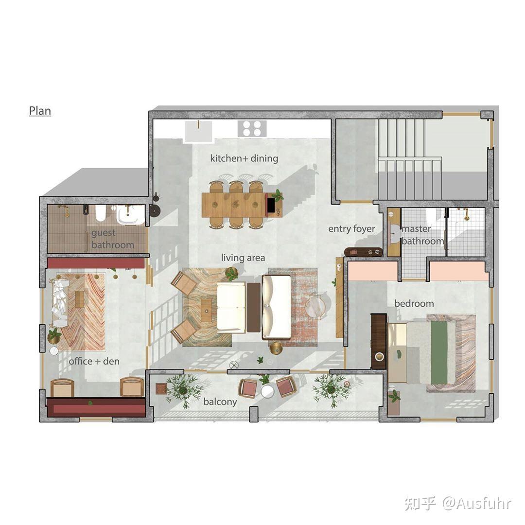 设计灵感室内设计家装设计方案轴测图