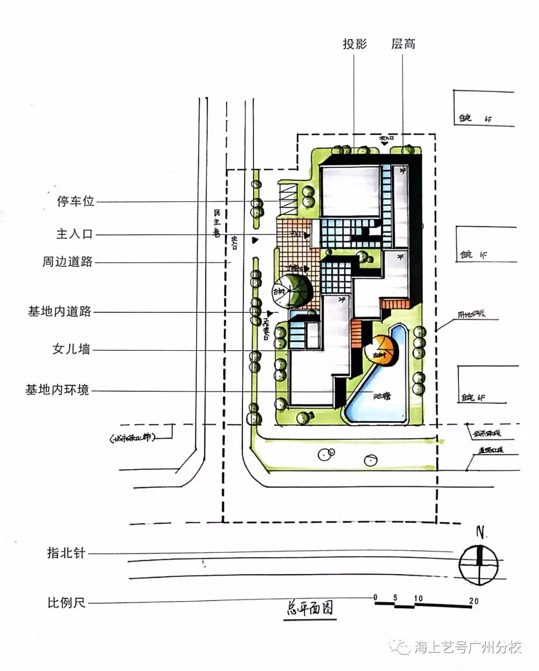 干货分享建筑快题轴测图