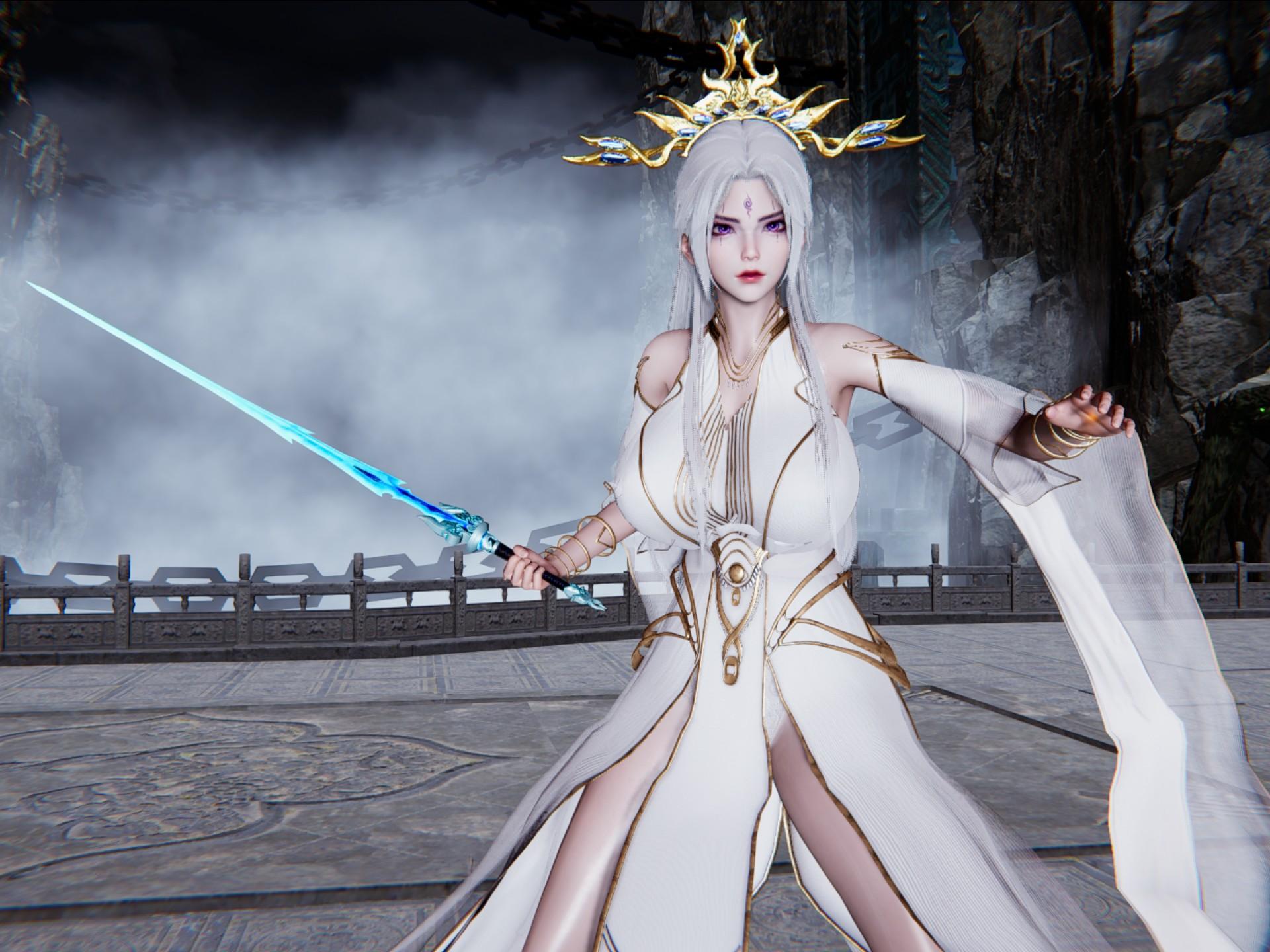 仙武传 诛仙剑楚萱儿 剑招动作展示