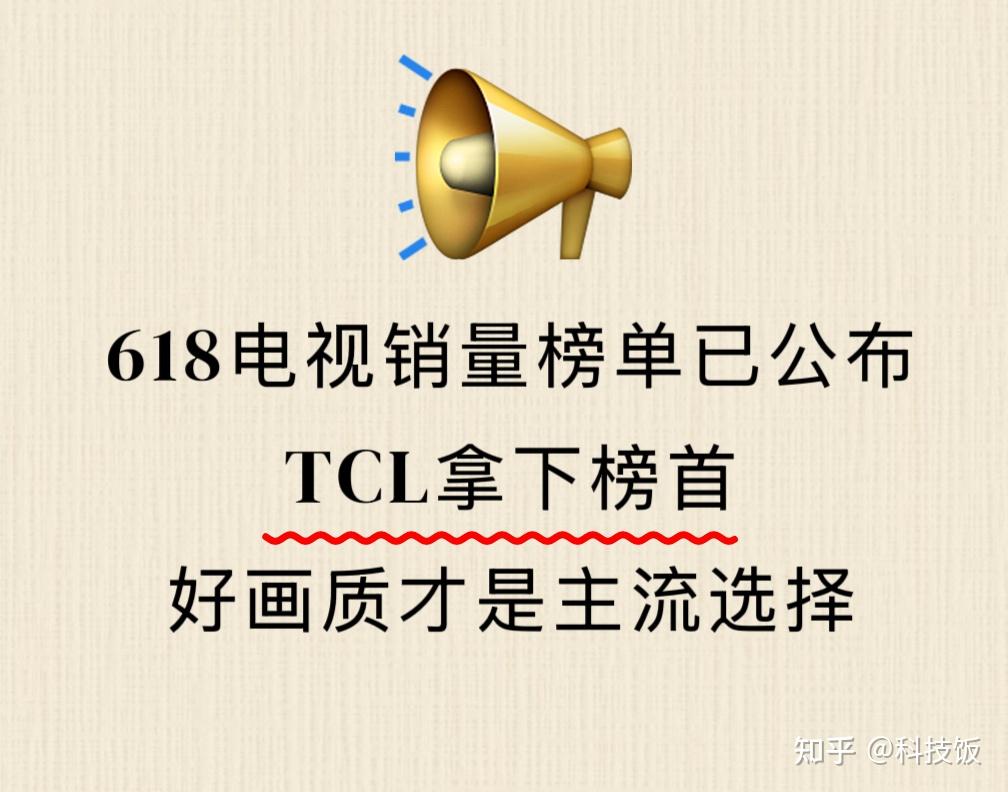 TCL登顶618电视销量榜首,SQD-Mini LED技术或是关键