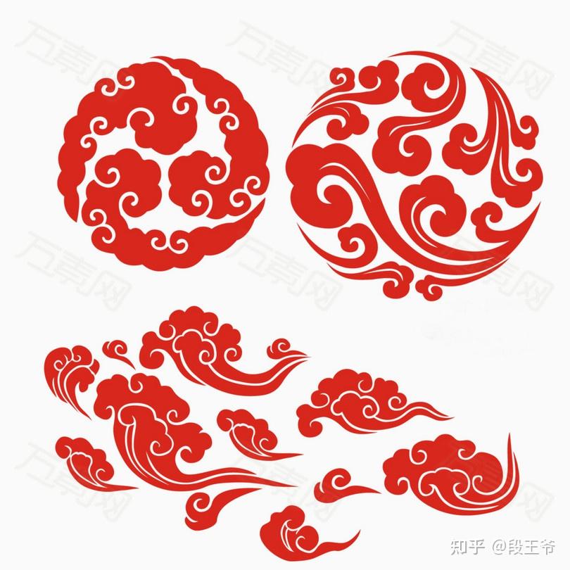 从中国新石器时代的彩陶旋纹,商周云雷纹,先秦卷云纹,楚汉云气纹,到