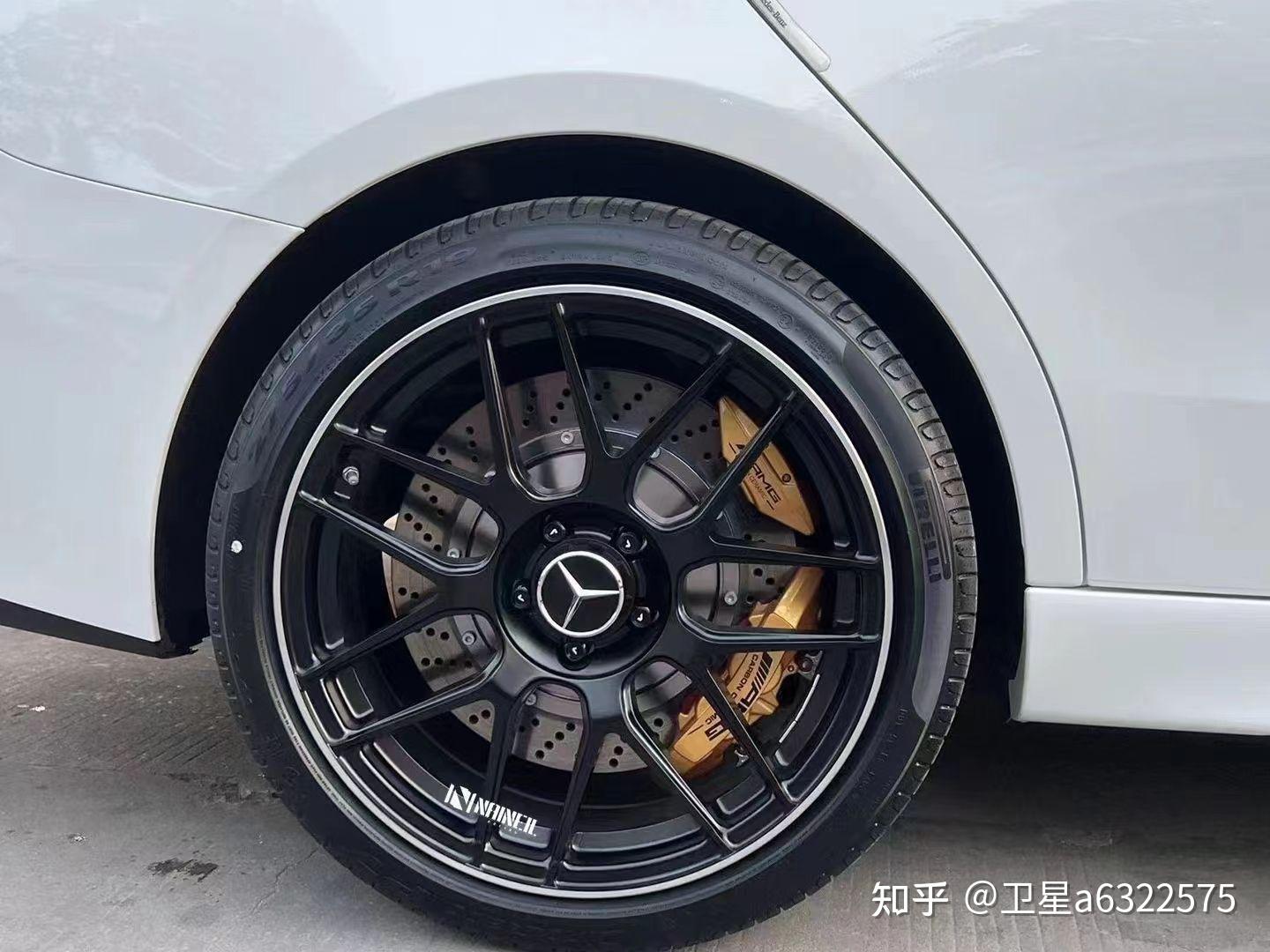 奔驰c260改装amg前6后4电子卡钳套装土豪金高端大气上档次