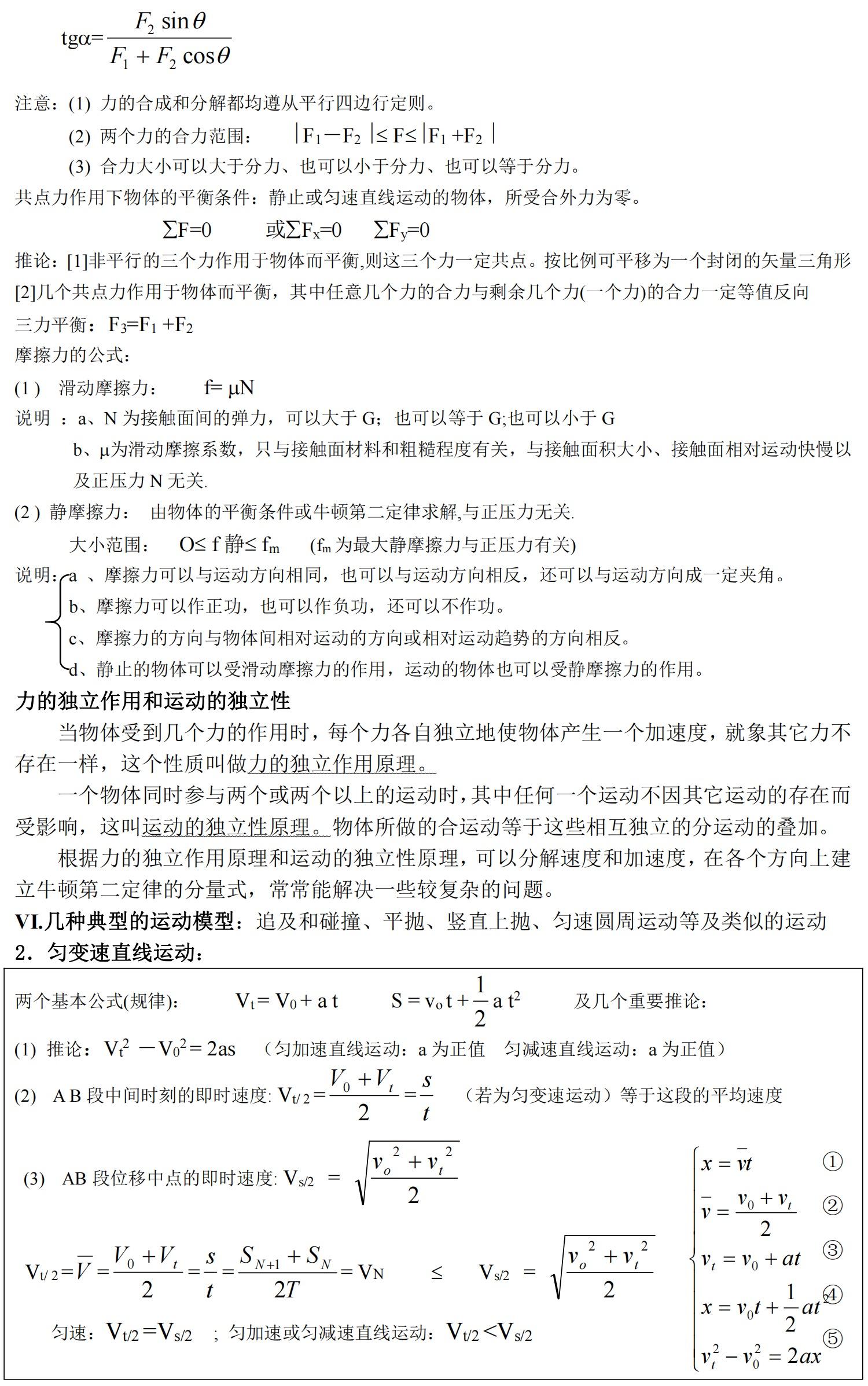 2021高考物理重要知识点总结大全只发一次建议收藏