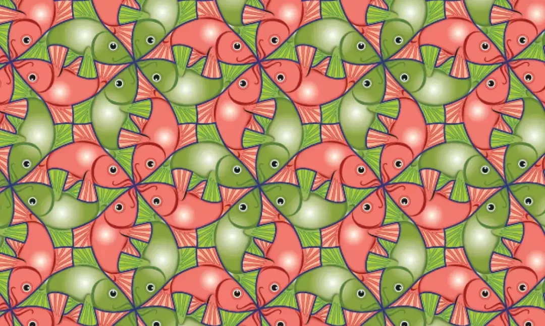 如何画出埃舍尔风格的平面镶嵌画? - 知乎