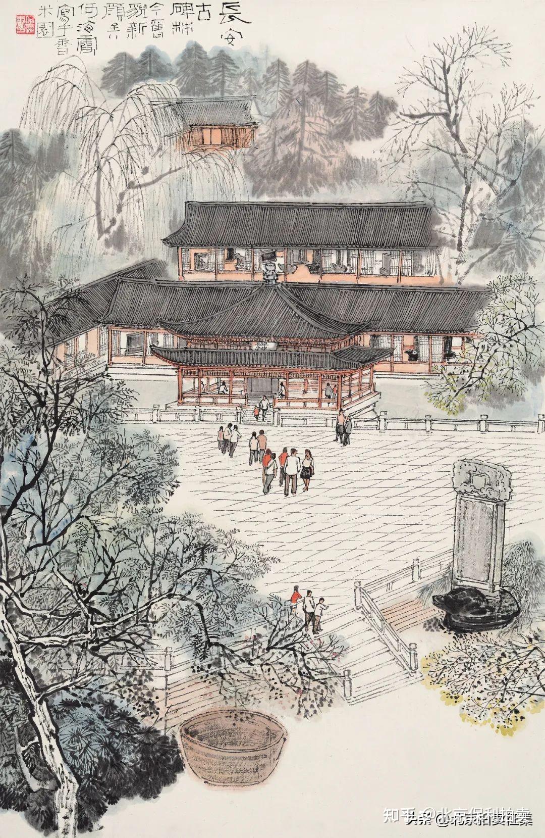 旧家蔵出 中国書画 『李可染 牧童図 紙本 肉筆保証品』 軸装 古美術