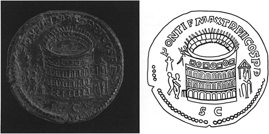 从后来的铸币记录来看,「流汗圆锥-大斗兽场-双层柱廊」的版式不仅