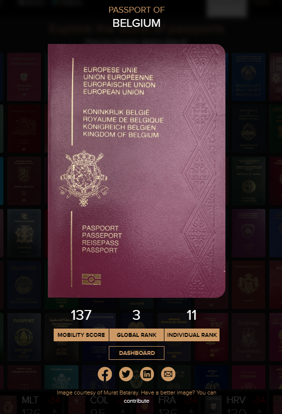 比利时护照项目欧盟发达国家护照免签172国