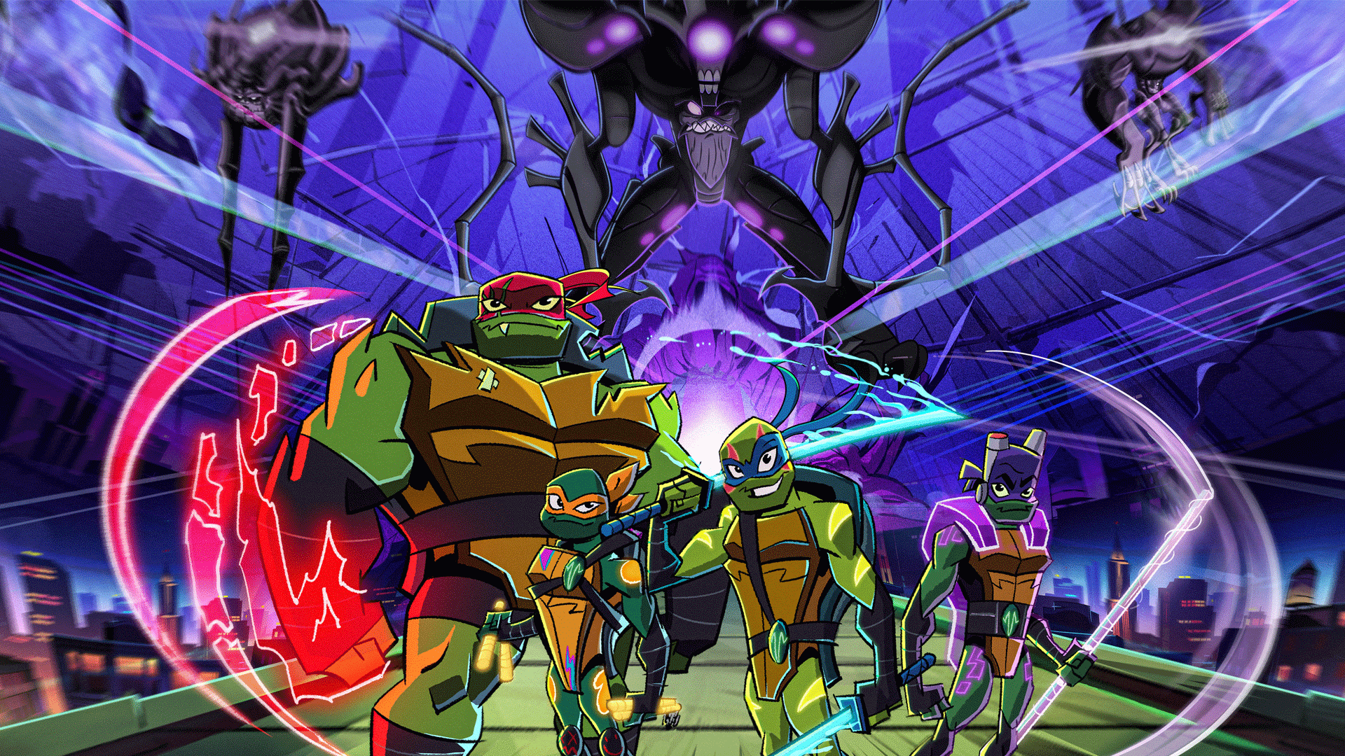 2022忍者神龟崛起来了童年记忆四龟一心其利断金