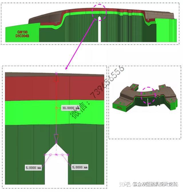 冲压模具分模线图片