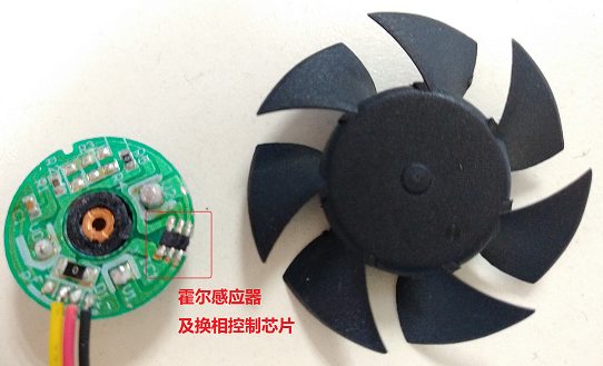 图 1.4 散热风扇拆解(正面)图1.4与图1.
