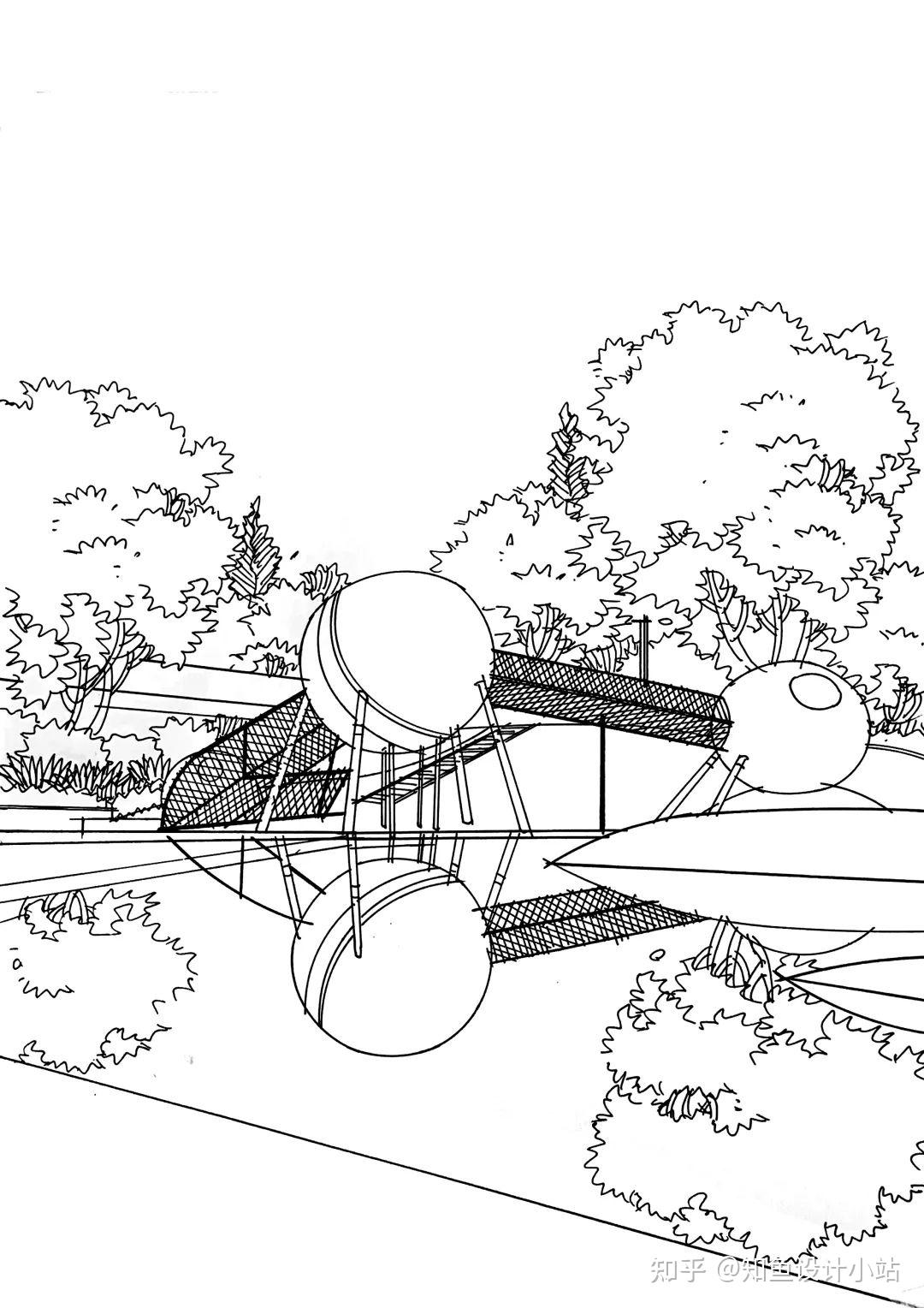 【一周一绘】山水比德·郑州天伦星云park儿童活动区景观手绘表现