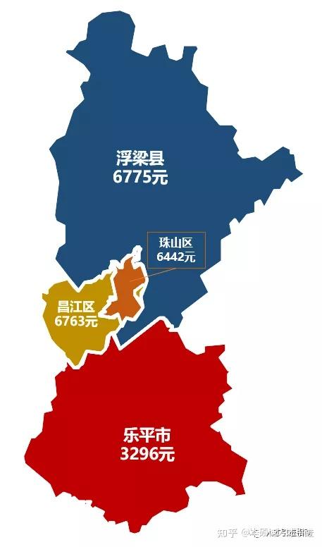 1个县级市,1个县,分别为:昌江区,珠山区,乐平市,浮梁县